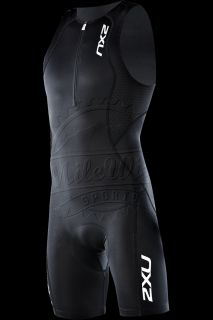 2XU Comp Trisuit SBR Skin Black Medium Mens Triathlon Racing Suit 