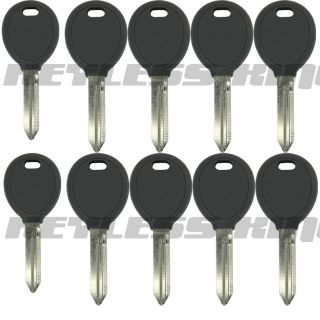 Lot of 10 Chrysler Uncut Ignition Chipped Key with Transponder Chip 