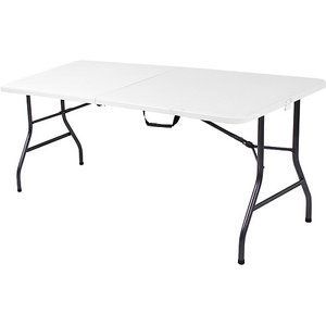 Rectangular 5 ft Long Center Fold Table Banquets Camping Receptions 