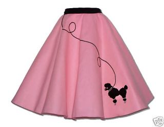 Lt Pink 50s Poodle Skirt Adult s M L Size 24 32