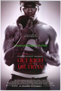 Get Rich or Die Tryin Movie Poster 50 Cent Rapper Bio