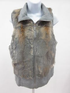 525 America Rabbit Fur Reversible Sleeveless Vest Sz S