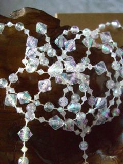ft long Iridescent Gemstone Crystal Beads Strand Garland Wedding 