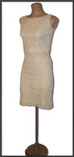 Authentic Vtg 50s 60s Crochet Jackie O Cocktail Dress Wiggle Madmen 2 