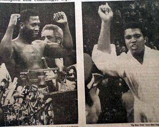 Joe Frazier Muhammad Ali Heavyweight Boxing Match Fight 1 1971 Old 