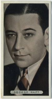 George Raft 1934 Ardath Famous Film Stars Tobacco Card 35 Movie Star 