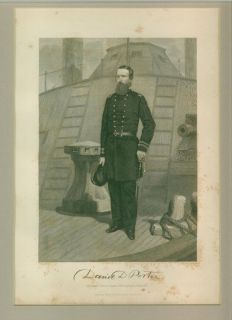 PORTER, DAVID, D. UNION ADMIRAL ENGRAVING BY CHAPPEL, MATTED 