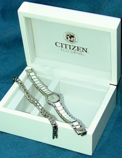 Citizen Eco Drive Ladys Watch Bracelet Jewelry Box ◆ EW9870 72D 