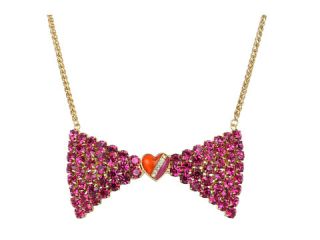 Betsey Johnson 60s Mod Face Bow Necklace    