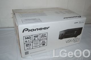 Pioneer VSX 522 K 400W 5 Channel A V Receiver iPod iPhone Black