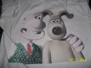 Wallace and Gromit animation claymation dog character t shirt tshirt 
