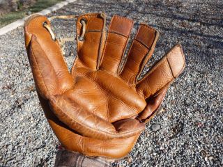 Spalding Bros Baseball Glove RARE Unique Unusual