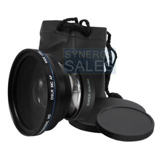   Wide Angle Lens + Hood & Filter for Sony Alpha A55 A65 A230 A290 A330