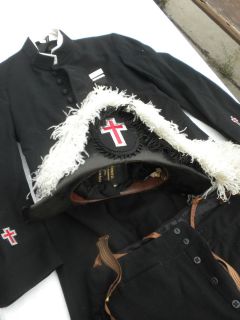  Masonic Knights Templar Free Mason Frock Coat Cape Hat and Pants