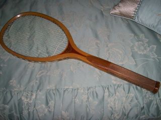 Vintage A G Spalding Bros Nassau No 6 Wood Tennis Racquet with carry 