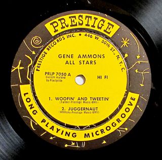 Gene Ammons All Star Sessions Prestige 7050 Orig Flat Mono D G LP Nice 