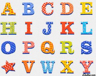 Spectrix Alphabet Book Letters ABC Applique Blocks Panel