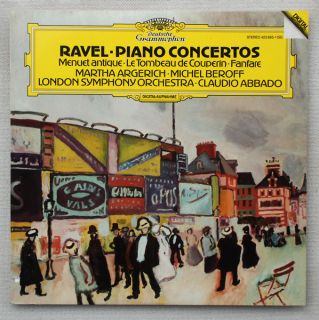 Ravel LP Piano Concertos Argerich Abbado DGG Dig 88 NM