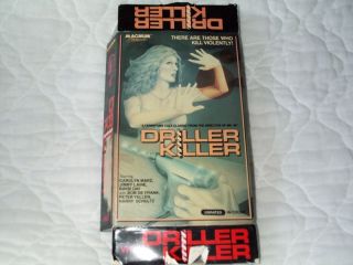 Driller Killer VHS Big Box Slasher Horror Abel Ferrara