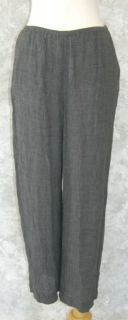 Saks Real Clothes Gray Wool Blend Crinkle Pant Suit P Business Casual 
