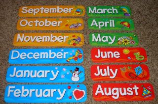 Teacher Resource Calendar Months of Year Headlines