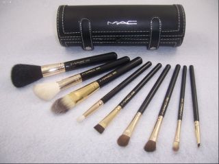 AC Brand New Pro Powder Makeup Brush Cosmetic 9 Pieces Set with Free 