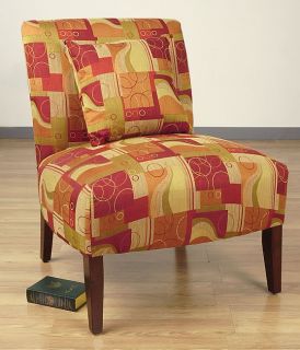 New Geometric Accent Chair w Pillow Highly Rated