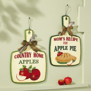   Look Apple Pie Kitchen Wall Decor Set Country Red Apple Kitchen Decor