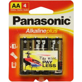 Panasonic ALKALINE PLUS AA Battery 4pk Retail Card AM 3PA/4B LR6