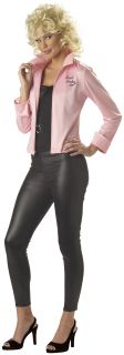 C608 50s Licensed Grease Pink Ladies Jacket with Graphic Halloween 