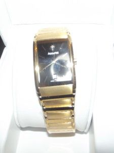 Accurist Gold Plated Diamond Detail Mens Watch Gold Plated RRP150 