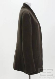 Haider Ackermann Dark Brown Wool Open Front Jacket Size 40