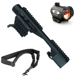 ITAC ACP Universal Rail Pistol to Carbine Adapter w Sling Mini Red Dot 