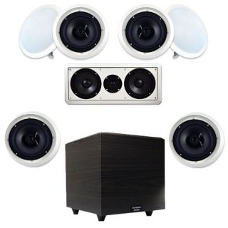 Set of 4 8 5 1 Home Theater Speakers Center Channel w 10 Powered 