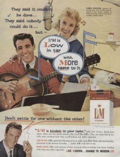 Filters 1959 Cigarette Ad Jimmie Rodgers Jim Arness