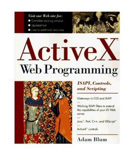 ActiveX Web Programming, Adam Blum 0471161772