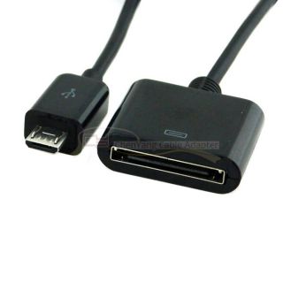   Docking 30pin Female to Micro USB 5P Male Data Charge Adapter