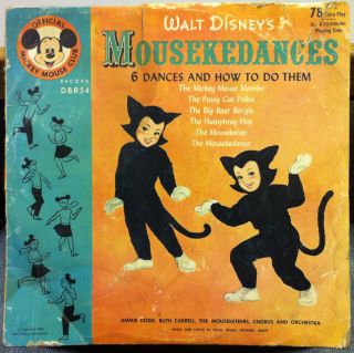 1955 JIMMIE DODD & RUTH CARRELL mickey mouse club mousekedances 10 78 