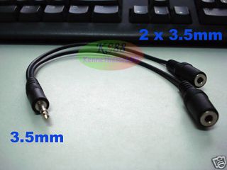 5mm 1 8 Stereo Audio Headphone Jack Y Adapter Wire