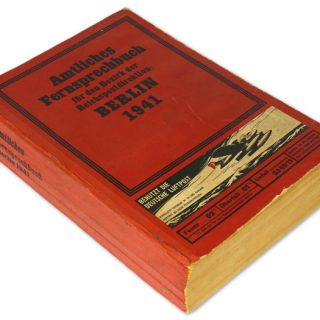 German WW2 Address Phone Telephone Book Berlin 1941 Vintage Directory 
