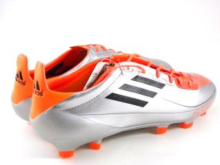 Adidas F50 Adizero TRX FG Chrome Silver Orange Soccer Futball Cleats 