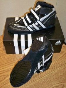 New with Box Adidas Extero J Youth Wrestling Shoes Black White Size 3 