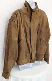 Vtg Wilsons Adventure Bound Brown Leather Motorcycle Aviator Bomber 