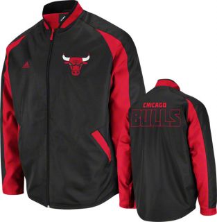 Chicago Bulls Adidas Black Tip Off Midweight Jacket sz Medium