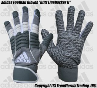 Adidas Football Linebackers Gloves Blitz lb II M Gray