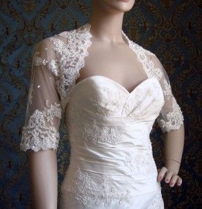   Italian Lace Bridal Bolero Jacket Shrug by IHeartBride Adonis Enye USA