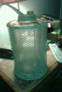 Antique Old 1881 Daisy Adams Westlake Railroad Glass Oil Can Kerosene 