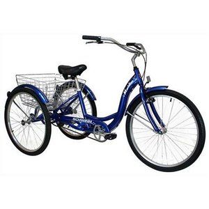   Wheel Trike Adult Comfort Cruiser Bike Tricycle Blue New