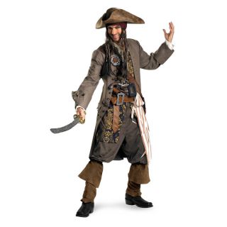 Adult Movie Pirates of The Caribbean Theatrical Captain Jack Sparrow 