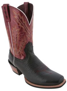 Ariat Black Leather Adriano Moraes Bull Rider 10006835 Western Boots 
